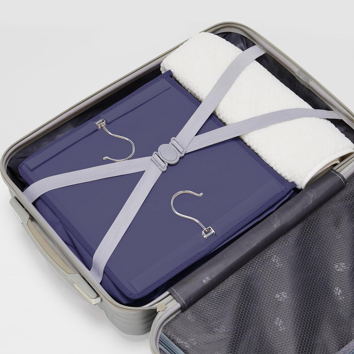 YOUDENOVA Hanging Closet Organizer, 6-Shelf Closet Hanging Storage Shelves, Purple