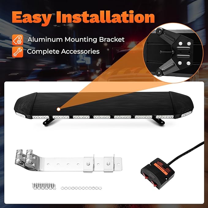 108LED Low Profile Rooftop Strobe Lights,Flashing Beacon Snow Plow Light,Emergency Warning Lights,Windshield Flashing for Cars Plow Trucks Construction Vehicles