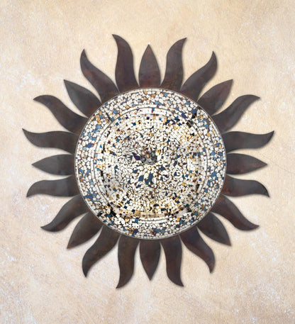 Regal Art & Gift Dazzle Large Metal Sun Wall Decor - 36 Inch | Indoor Outdoor Rust-Resistant Sunburst Sculpture | Eye-Catching Metal Sun Wall Art Accent for Patio, Garden, Living Room