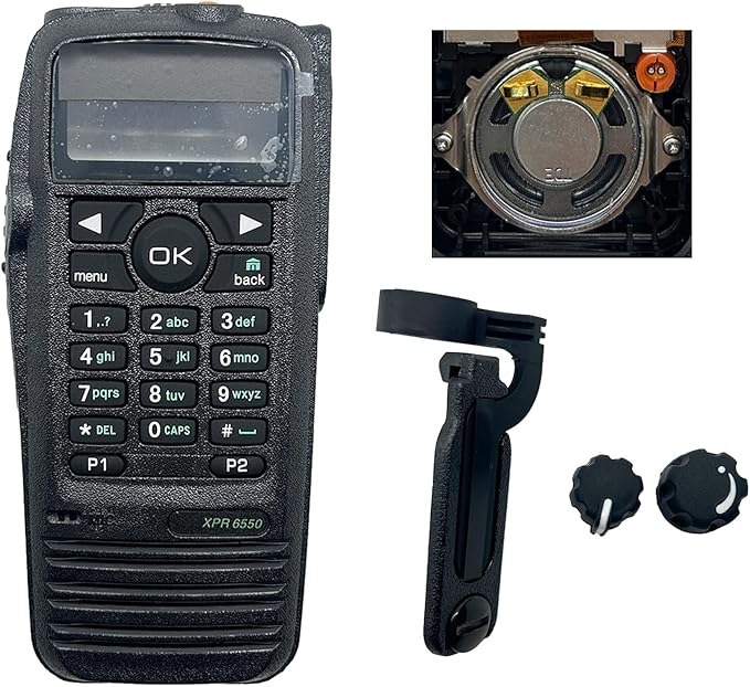 XPR6550 XPR6580 Replacement Housing Case with Speaker - Shockproof Protective Cover for Motorola XiR P8268 P8260, DGP6150, DP3600 DP3601, XPR6350 XPR6380 Radios