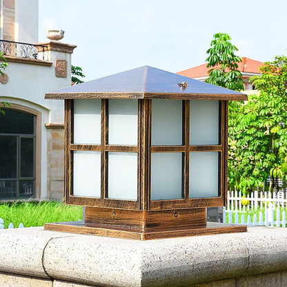 SLAWA Outdoor Post Lights Fixture, Modern Yard Entry Outdoor Column Lights with Aluminum Housing, Patio Pillar Lights Outdoor with Tempered Glass, IP65 Waterproof