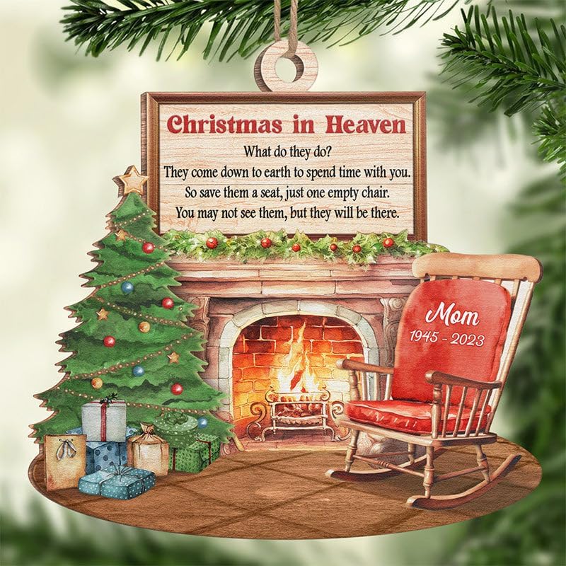 Pawfect House Christmas in Heaven, Personalized Memorial Ornament for Loss of Loved One, Sympathy Gifts for Mom, Dad, in Memory of Christmas Ornament, Bereavement Gifts for Family Members
