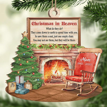 Pawfect House Christmas in Heaven, Personalized Memorial Ornament for Loss of Loved One, Sympathy Gifts for Mom, Dad, in Memory of Christmas Ornament, Bereavement Gifts for Family Members