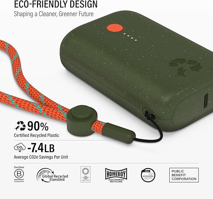 Nimble Champ Portable Charger, 10,000mAh Power Bank Fast Charging, 20W Dual USB-C Battery Pack with Cable, Travel Essential Power Bank for iPhone Laptops Galaxy Tablet Pixel iPad Macbook Kindle Airpod