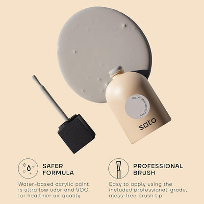 soto Gray Paint Touch Up, Multi-Surface, Matte Finish (No. 73 Moonglow Grey) - 1.5 Ounces/45 Milliliters of Scratch Repair for Furniture, Walls, Cabinets, Trim, Doors, Indoor/Outdoor