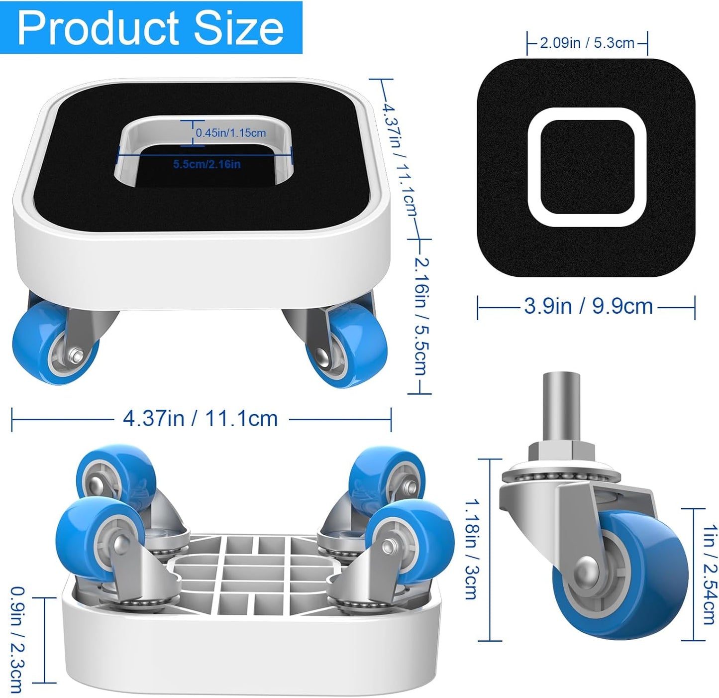 New Upgrade Furniture Sliders, Furniture Movers with Wheels, Furniture Lift Mover Tool Set with 360° Rotatable Wheels, Furniture Dolly for Moving Heavy Duty Sofa, Bed, Load Capacity Up to 750lb