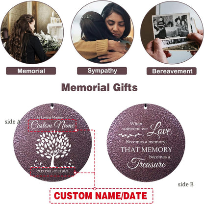 ASTARIN 36" Large Deep Tone Personalized Sympathy Wind Chimes, Memorial Wind Chime for Loss of Mother Father Loved One, Tree of Life Bereavement Gifts Decor Outdoor Patio Garden(Produced in USA)