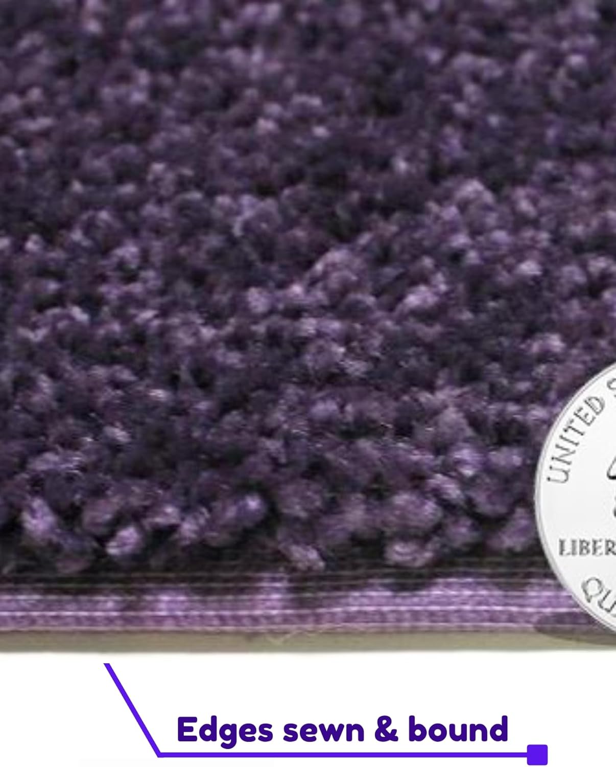 KOECKRITZ Soft and Colorful Kids Classroom Area Rugs (Passes Flammability Pill Test) Many Sizes and Bright Colors to Select from (7' Round, Eggplant)