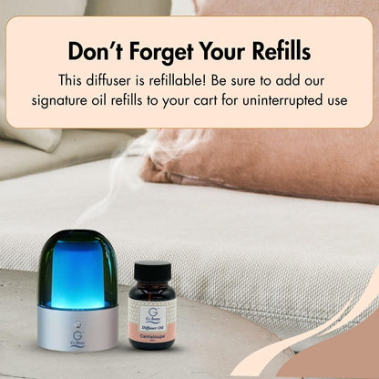 G's Breeze Cantaloupe Diffuser Oil Refill - Sweet, Refreshing & Juicy Scent of Ripe Cantaloupe - Uplifting Aroma, Fruity Spray for Home or Office - Energizing & Long-Lasting Fragrance - 60 ML