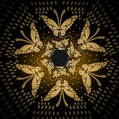 4 Pack Butterfly Solar Lanterns Outdoor Waterproof - Birthday Gifts for Women, Mom, Butterflies Solar Lights Outdoor Hanging Garden Decor for Outside, Patio, Outdoor, Yard, Lawn, Balcony