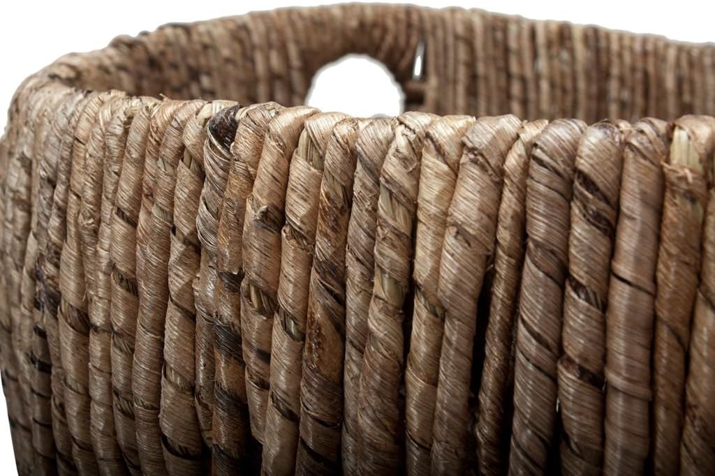 KOUBOO Madras Planter Basket, Plant Container, Tree Planter, Basket Front Door, Decorative Plants Pot, Woven Options for Every Space, Dark Brown, Large