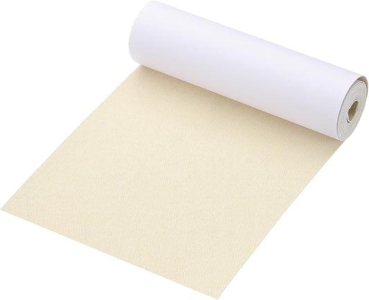 PATIKIL 70x6.2 Inch Linen Repair Tape, Repair Fabric Patch Self Adhesive Couch Patch Line Repair Patch for Furniture Sofa Car Seats Office Chairs, Apricot White