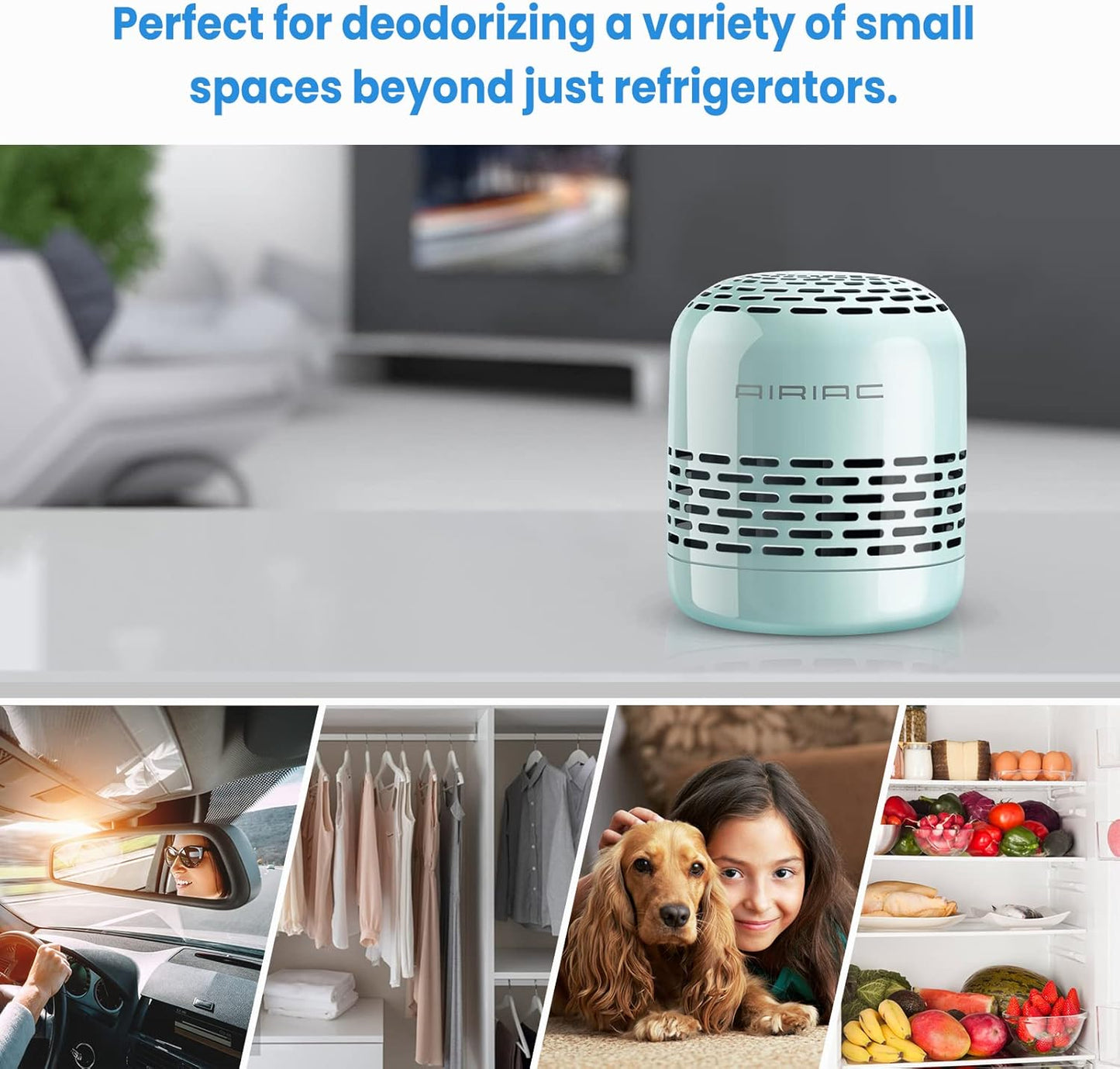 Fridge Deodorizer,10-Year Refrigerator Deodorizer Odor Eliminator,Replaces Baking Soda for Fridge and Freezer Absorber Charcoal Bags