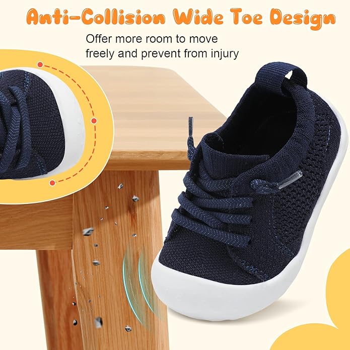 JIASUQI Baby Shoes for Toddler Boys Girls Sneakers Slip on Walking Shoes for Babies