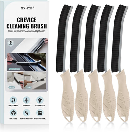 SXhyf Crevice Cleaning Brush - Grout Scrub Brush, House Cleaning Supplies, Gap Cleaning Tools, Home Essentials, Gifts for Women Men, Hard Bristle Crevice Cleaner Brush for Household Use, Bathroom