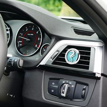 AZNECK Car Essential Oil Diffuser Vent Clip Car Diffuser Vent Clips Hippocampus Air Freshener 10 Felt Pads Car Accessories for Women Gifts