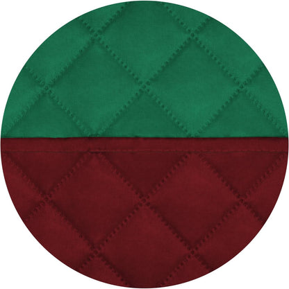 PureFit Reversible Quilted Sofa Cover, Water Resistant Slipcover Furniture Protector, Washable Couch Cover with Non Slip and Elastic Straps for Kids, Dogs, Pets (Small Recliner, Green/Red)