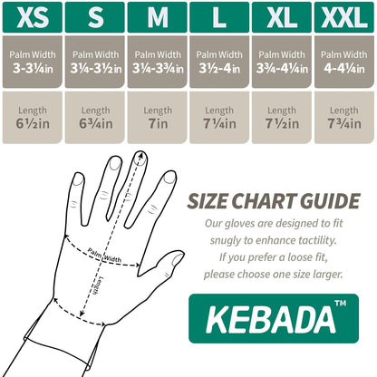 Kebada W1 Work Gloves for Men and Women, PU Coated Safety Gloves with Grip, Touchscreen, Ideal for Warehouse Package Handling, Construction, Gardening, Green Large