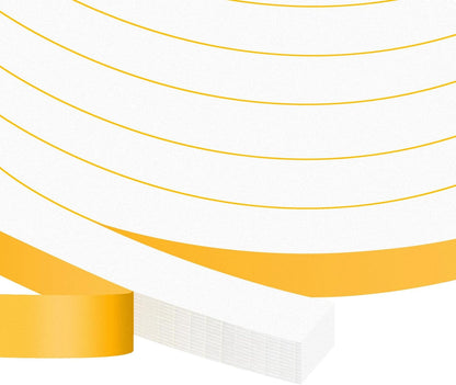 Strong Adhesive Door Weather Stripping, High Density Weather Stripping for Door, Soundproof Weatherproof Window Insulation Tape, Self Adhesive Foam Gasket Tape, White (1/2 in x 1/2 in x 13Ft)