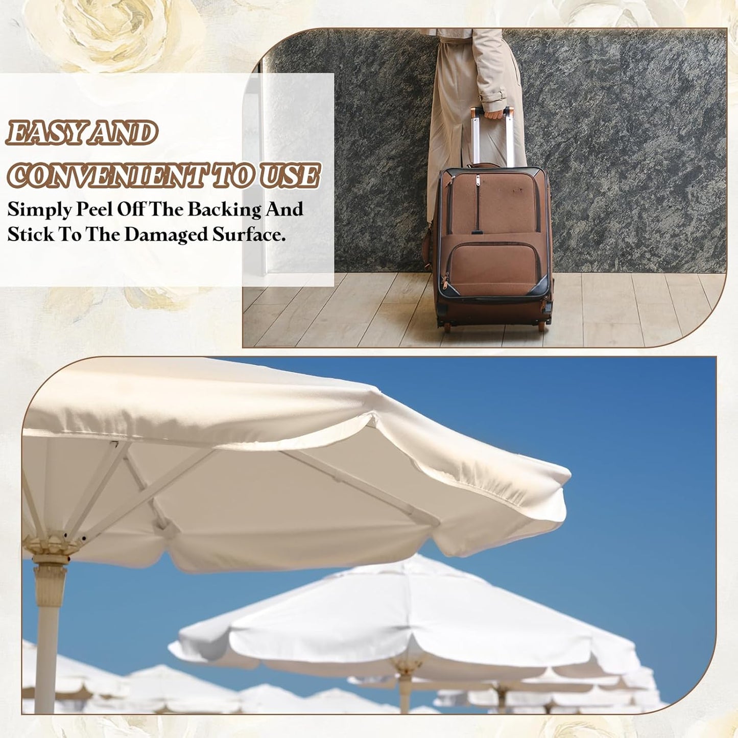 PATIKIL Linen Repair Patch, 8 x 11 Inch Self-Adhesive Linen Fabric Repair Patches for Sofa Couch Clothes Handbag Tents Car Seats Furniture, White