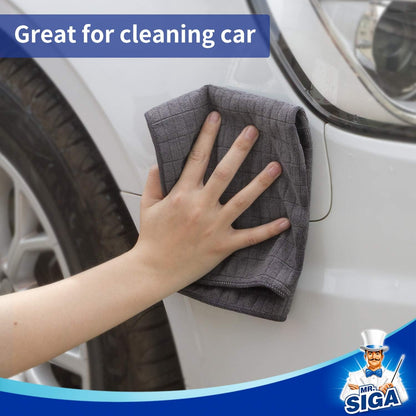 MR.SIGA Microfiber Cleaning Cloth, All-Purpose Cleaning Towels, Pack of 6, Size 13.8 x 15.7 in