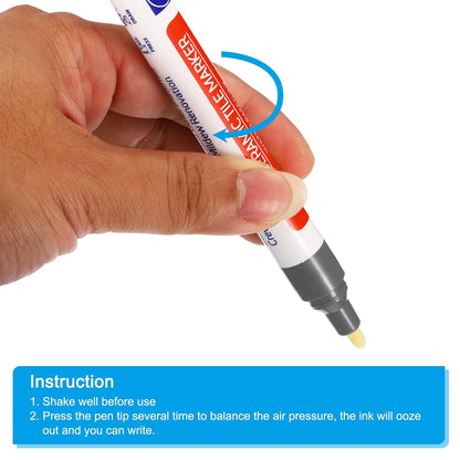 PATIKIL Grout Pen, 4 Pack Grey Tile Marker Waterproof Grout Sealer Pen Tile Repair Pens Paint Pens for Wall Floor Bathroom Kitchen Refresh