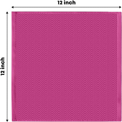 Artoid Mode 100% Cotton Rose Red Waffle Weave Kitchen Dish Cloths, 12x12 Inch Ultra Soft Absorbent Quick Drying Kitchen Dish Towels Set of 6
