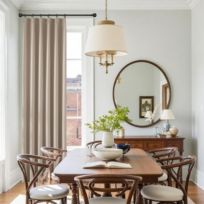 KangBang Pinch Pleated Blackout Curtains 84 Inch Length 2 Panels Set, Room Darkening Black Out Modern Thermal Window Treatments with Hooks for Bedroom Office,40”Wx84”L, Taupe