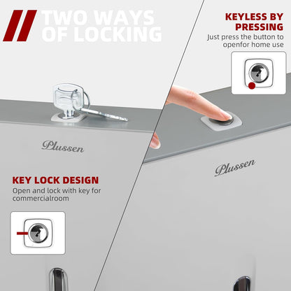 Multifold Paper Towel Dispenser Wall Surface Mounted Compatible with Manual Z Fold C Folded Tri Fold Dispensing for Home Bathroom Case of 3 Dispenser