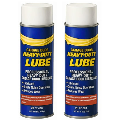 Premium Heavy-Duty Garage Door Lubricant 20oz (2 Pack) – Long-Lasting, Multi-Purpose Rust Preventative – Water-Resistant Lube for Springs, Rollers, Hinges & Locks