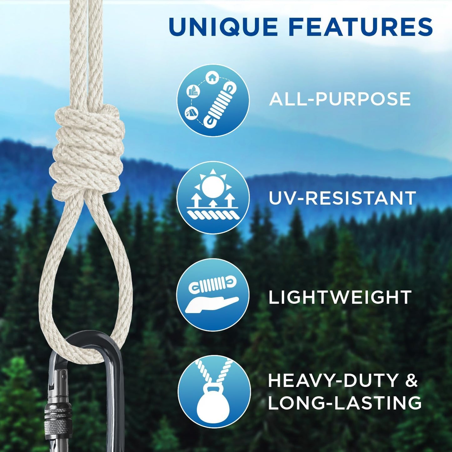 TECEUM Cotton Rope 3/16” (5 mm) – 200 FT – Strong All-Purpose Braided Rope – Natural Cotton – for Crafting, Сamping, Clothes Line, DIY, Indoor & Outdoor Use – Natural