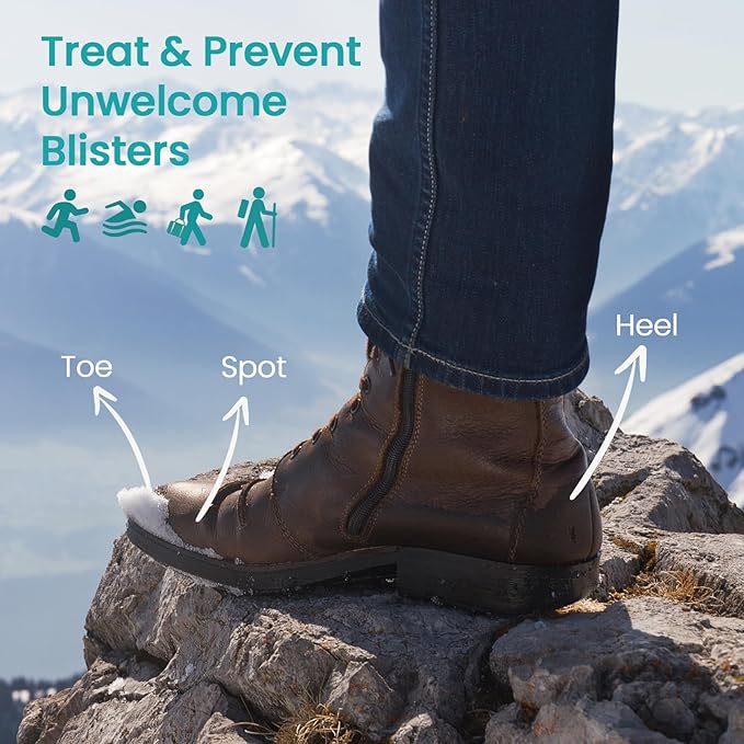 Blister Bandages Blister Pads - 28 ct Blister Cushions - Water Resistant Hydrocolloid Bandage for Foot, Toe, Heel - Gel Blister Bandages for Prevention & Recovery, Toe Pack