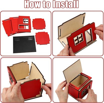 CypherX Chicken Zen Garden Sand Tray Therapy Kit with Miniature Chicken Coop, Hen Figurines Mini Zen Garden Kit Gift Office Desk Decor Fidget Stress Relief