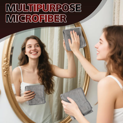 Microfiber Cleaning Cloth 12 Pack, 12.6 x 12.6 inch Microfiber Towels for Cars, High Performance Ultra Absorbent Car Washing Cloth, Lint Free Streak Free Cleaning Rags, 1200 Washes