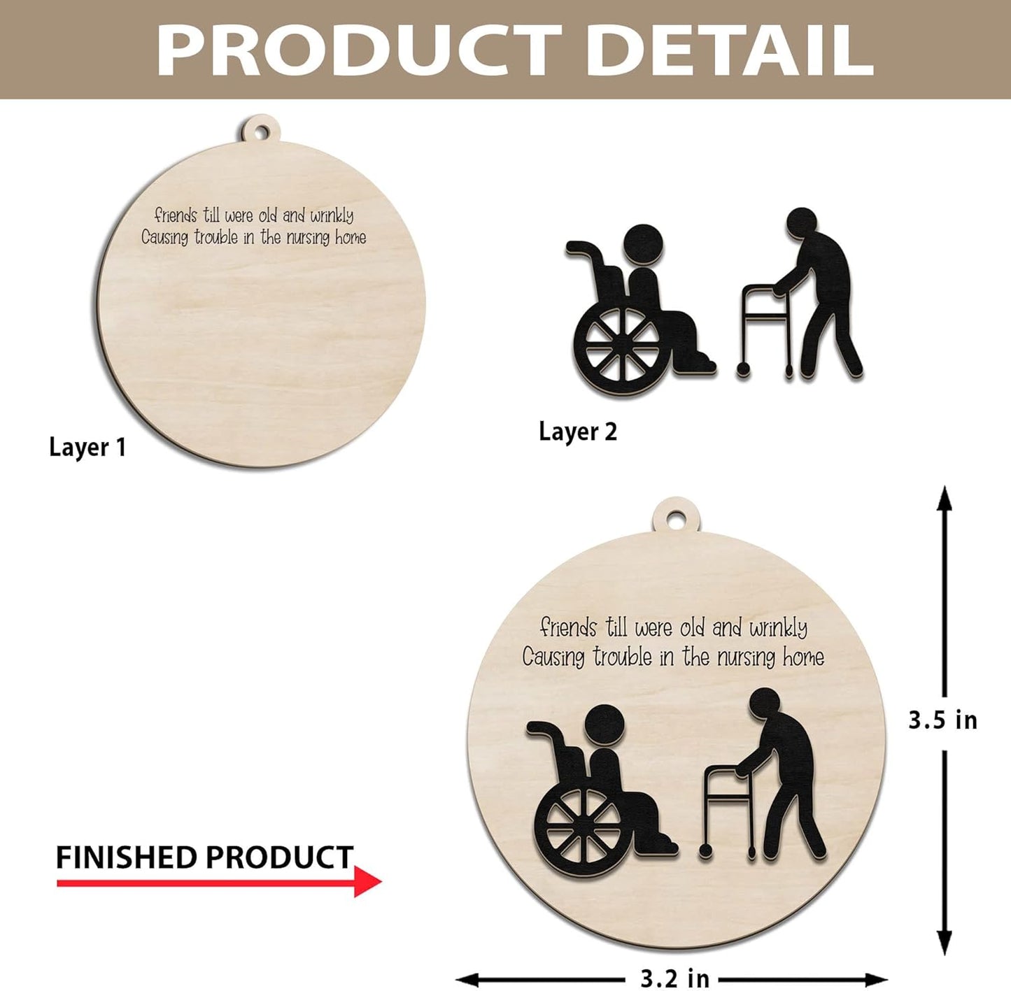 Funny Christmas Ornaments 2024, Unique Christmas Ornaments, Funny Christmas Gag Gifts for Men Women, Friends, Wooden Ornaments for Christmas Tree, Funny Ornaments for Adults