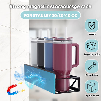 Magnetic Spice Rack Organizer for Fridge Seasoning Organizer for Kitchen storage with Screw or Adhesive Hanging,Magnetic Shelf with Hook for Refrigerator and Oven (2pack)