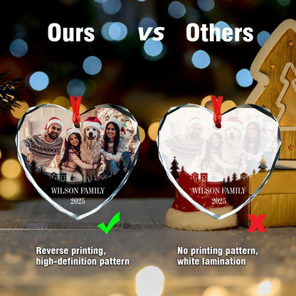 Personalized Christmas Photo Ornament, Custom Crystal Ornaments, Custom Christmas Ornament for Mom/Dad, Personalized Ornaments with Name