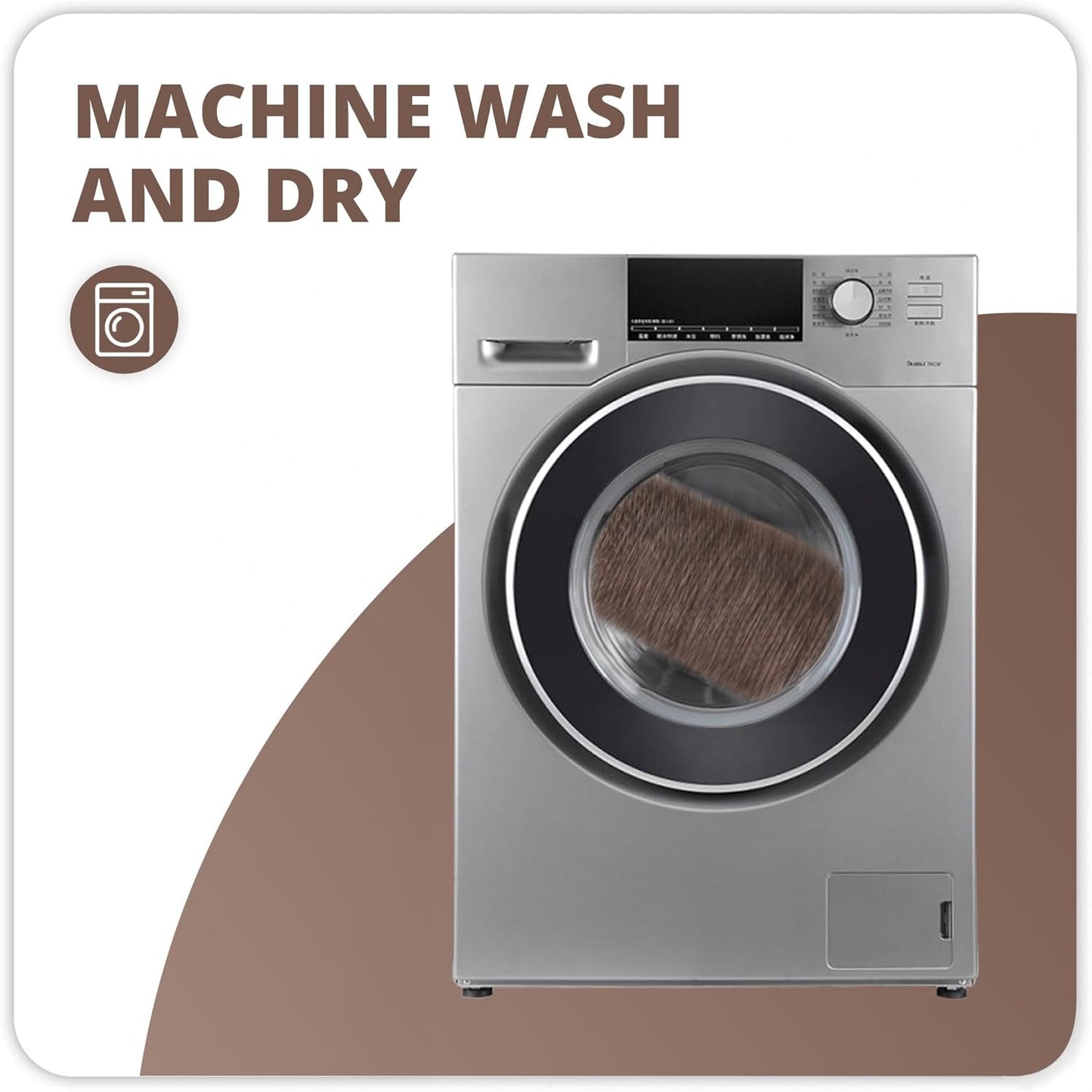 Bath Mat,Ultra Thin Bathroom Rugs,Rubber Bath Mats for Bathroom,No Slip Bath Rugs,Quick Dry,Machine Washable,Low Pile,Absorbent,Shower Outside,Sink,Home Decor Accessories.Brown,1'8"x2'8"(20x32inch)