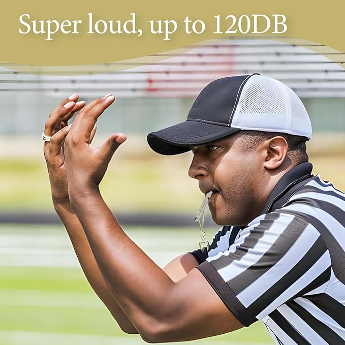 Titanium Emergency Whistle, 120DB Survival Safety Whistles with Black Lanyard, Outdoor Small Lifesaving Loud Whistle for Coaches Sports Boating Dog Training Hiking Camping