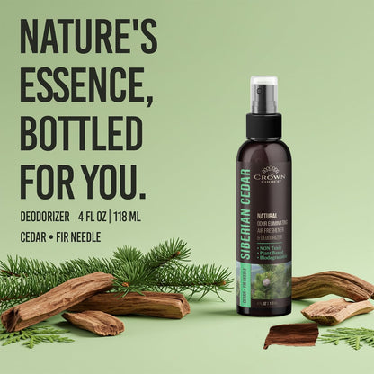 Non-Toxic Odor Eliminator,Natural Cedar Air Freshener Spray for Clothes Storage & Moth Repellent,Closet & Couch Deodorizer,Long Lasting Bathroom & Toilet Freshener, Safe for Kids & Pets-4 oz Pack of 1