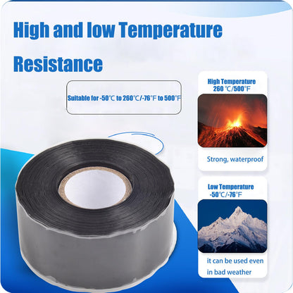 Self Fusing Silicone Tape 1 in x 15 Ft Waterproof Flexible Self Amalgamating Tape for Hose Repair Sealing Pipes Plumbing Water Emergency Pipeline Repair and Electrical Cable Winding