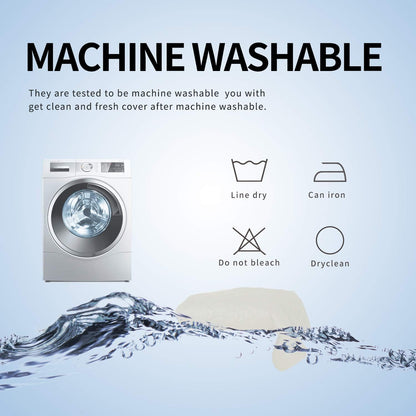 Easy-Going Sofa Slipcover L Shape Sofa Cover Sectional Couch Cover Chaise Cover Reversible Furniture Protector for Pets Kids Children Dog Cat (Large, Ivory/Ivory)