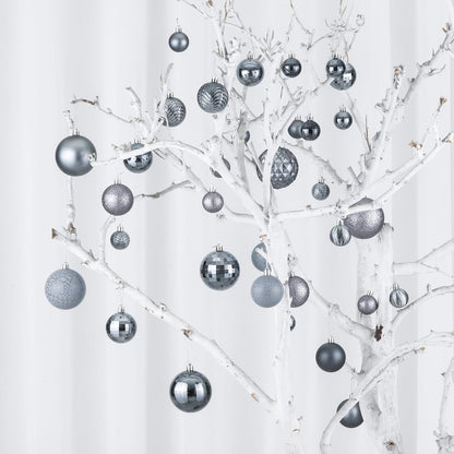LANGXUN 36pcs Gery Christmas Tree Decorations Balls, Bolas De Navidad, 2025 Christmas Decor, Indoor Outdoor Shatterproof Christmas Ornaments, Xmars Party Wedding Suppiles