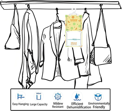 AOPANDA Moisture Absorbers Packets, 8 Pack - Eliminates Musty Odors for Fresher, Cleaner Air, Humidity Packs, Dessicant Packets, Hanging Closet Dehumidifier Bags（orange）