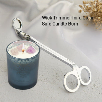 Luxury Scented Candles Gift Set – 3 Crystal Soy & Beeswax Aromatherapy Candle with Snuffer Lid & Wick Trimmer,7oz/each | Floral & Citrus Scents, Candle for Women, candles for home Scented & Relaxation