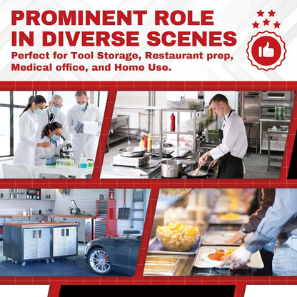 DuraSteel 24x12 Small Stainless Steel Table - NSF Metal Narrow Commercial Food Prep Side Worktable with Under Shelf - For Laundry Room, Kitchen, Outdoor Grill, Small Spaces