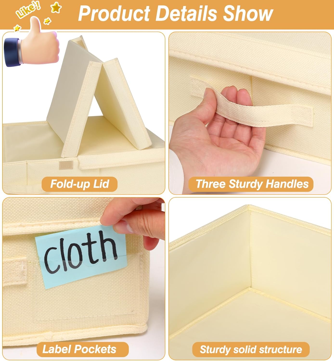 Large Underbed Storage Bags Organizer Container With Lids, Set of 2 Under Bed Storage Organizer Box With Handle, Fabric Under The Bed Storage Bins for Blanket Pillow Comforter & Quilt Wrapping Paper