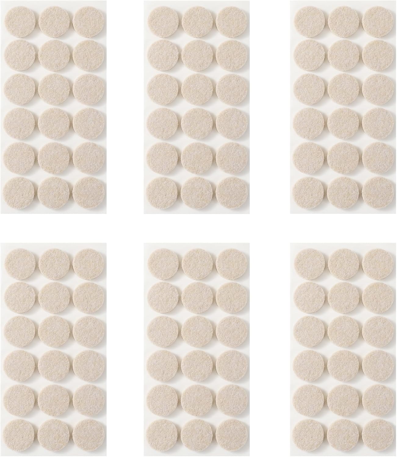Furnigear Felt Furniture Pads for Hardwood Floors - Self Adhesive Chair Felt Pads, Floor Protector for Furniture Feet, Furniture Sliders Moving Your Furniture Smoothly - Anti Scratch 108 Pcs 1" Round