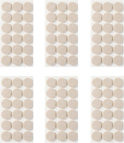 Furnigear Felt Furniture Pads for Hardwood Floors - Self Adhesive Chair Felt Pads, Floor Protector for Furniture Feet, Furniture Sliders Moving Your Furniture Smoothly - Anti Scratch 108 Pcs 1" Round