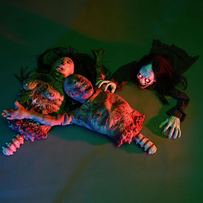 AW 37" Halloween Half Body Prop Skinned Hanging Corpse Torso Haunted House Party Indoor Outdoor Decoration 2025